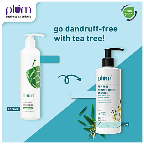 Plum Tea Tree Dandruff Control Shampoo, 250 ml  