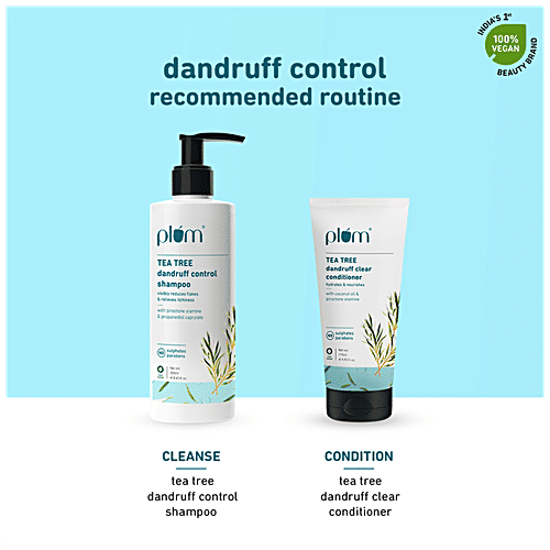 Plum Tea Tree Dandruff Control Shampoo, 250 ml  