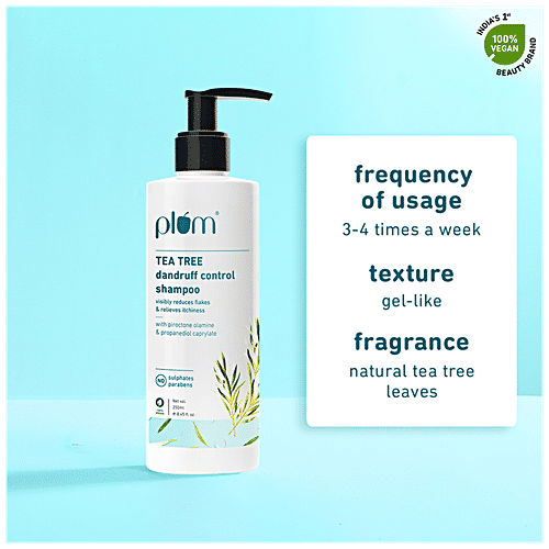 Plum Tea Tree Dandruff Control Shampoo, 250 ml  