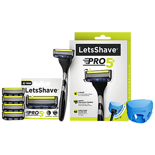 Buy LetsShave Pro 5 Razor Shaving Kit For Men 5 Blade Shaving Razor