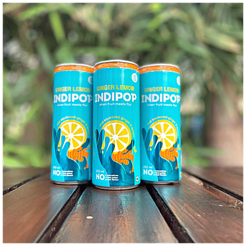 Buy Indipop Ginger Lemon Fruit Juice Carbonated, No Preservatives