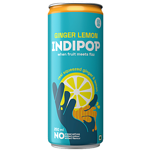 Buy Indipop Ginger Lemon Fruit Juice Carbonated, No Preservatives