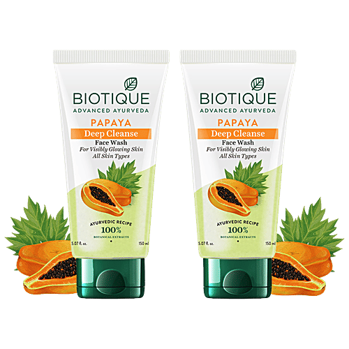 Buy BIOTIQUE Papaya Deep Cleanse Face Wash For Visibly Glowing Skin