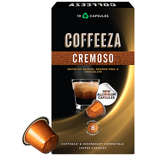 Buy Coffeeza Cremoso Aluminium Coffee Capsules Notes Of Raisins