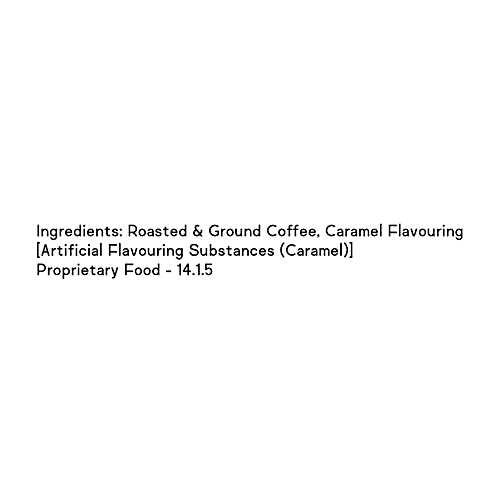 Buy Coffeeza Caramel Flavoured Ground Coffee Coarse Grind, Buttery