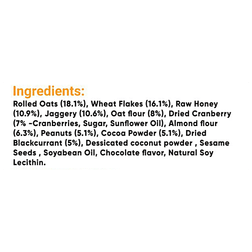 True Elements Granola Bites Dark Chocolate - With Honey & Jaggery, Rich In Fibre, 200 g  