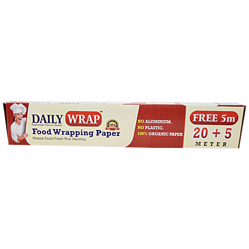 Buy Daily Wrap Food Wrapping Paper 25 m, No Plastic, GreaseResistant