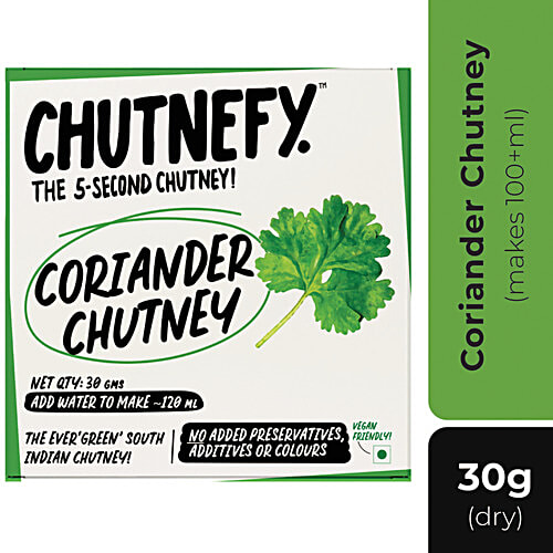 Chutnefy 5 Second Coriander Chutney - Authentic Recipe, 30 g  