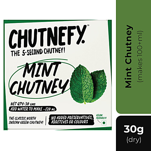 Chutnefy 5 Second Mint Chutney - Authentic Recipe, 30 g  