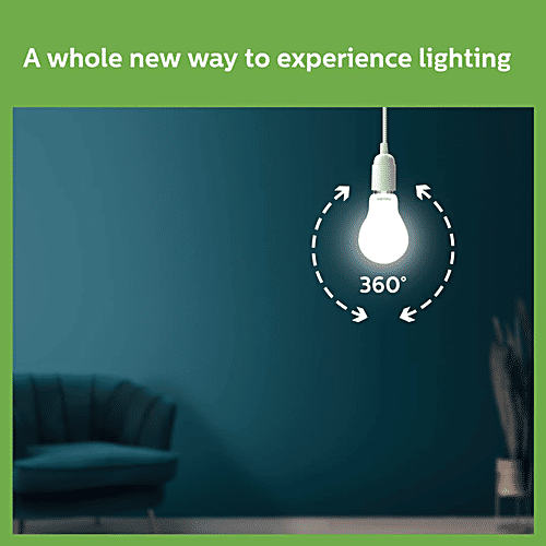 Philips Full Glow 12W LED Bulb - Crystal White, 1200Lm, 6500K, B22, A60 Diffused, 1 pc