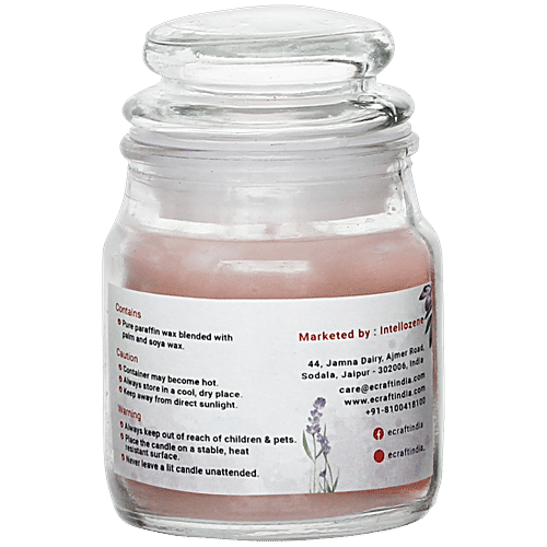 eCraftIndia Lavender Scented Jar Candle, 1 pc