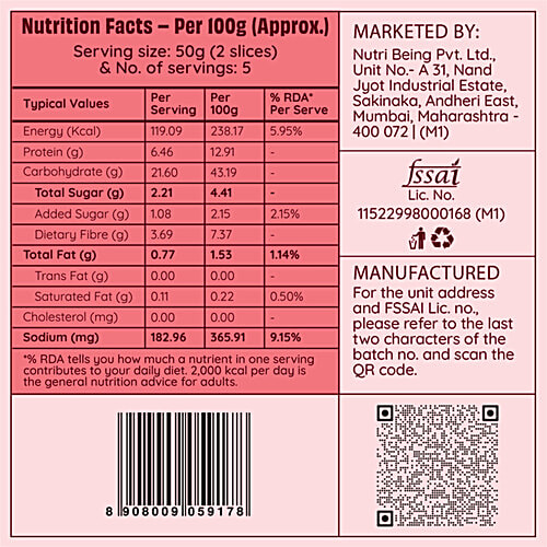 The Health Factory Super Multigrain Bread, 250 g  