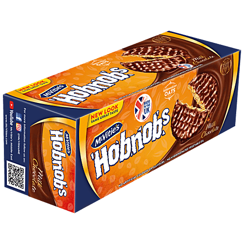 Buy McVitie's Hobnobs Milk Chocolate Coated Oat Cookies Online at Best