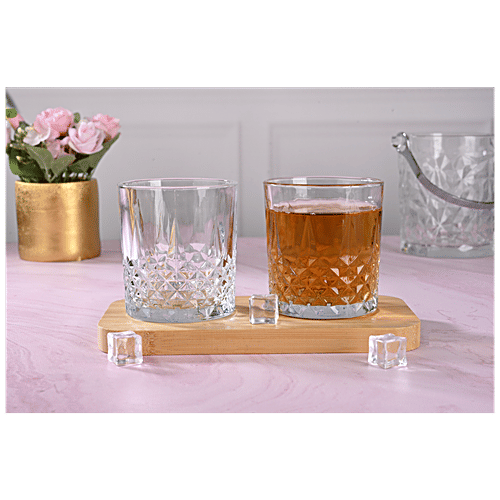 Sanjeev Kapoor Paris Crystal Whisky Glass - Highly Durable, Sturdy, 325 ml (Set of 6) 