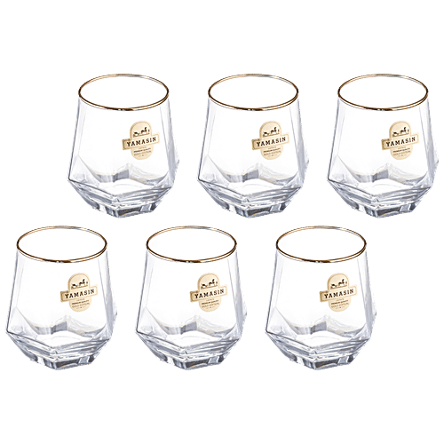 Buy Yamasin Crystal Juice Glass With Gold Line, Highly Durable Online