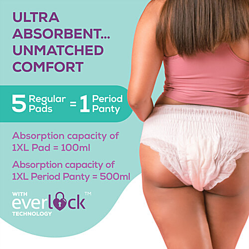 Evereve Evereve Disposable Period Panties - Ultra Absorbent, Anti-Leakage Protection, M-L, 10 pcs, 10 pcs  
