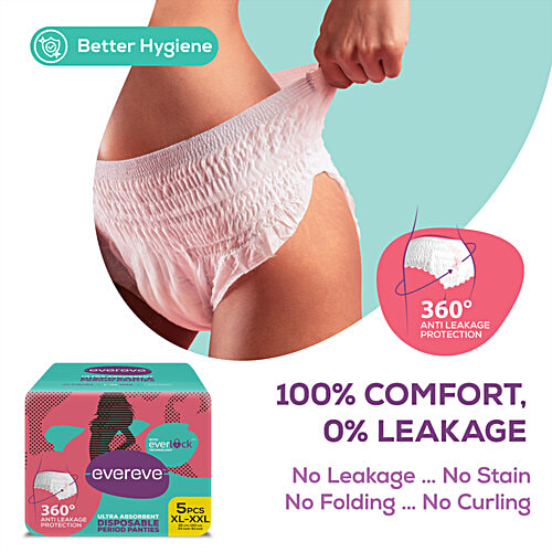 Evereve Evereve Disposable Period Panties - Ultra Absorbent, Anti-Leakage Protection, L-XL, 10 pcs, 10 pcs