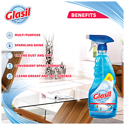 Glasil Super Shine Glass Cleaner - Used For Multiple Surfaces, 500 ml  
