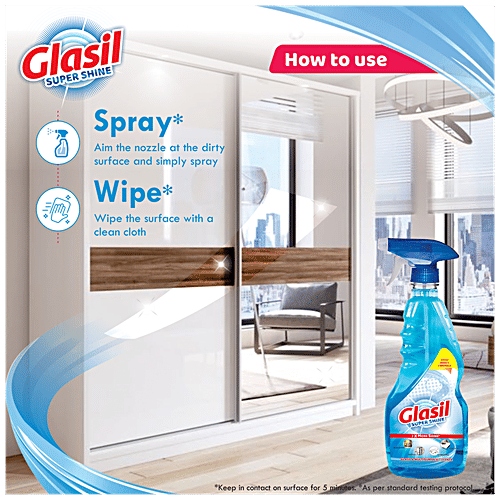Glasil Super Shine Glass Cleaner - Used For Multiple Surfaces, 500 ml  