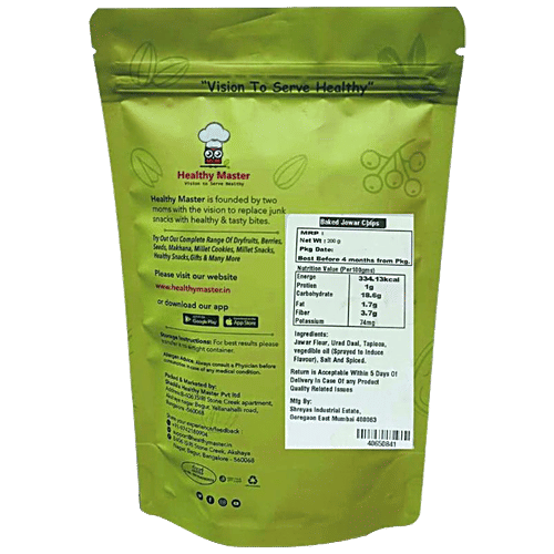 Buy Healthy Master Baked Chips Jowar Vegan, Non Fried Online at Best