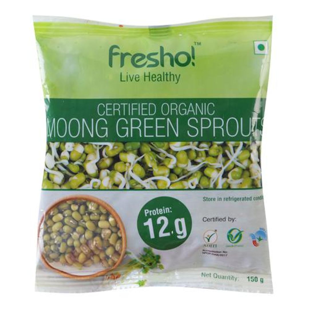 Fresho Organic Sprouts Moong Green, 150 g 