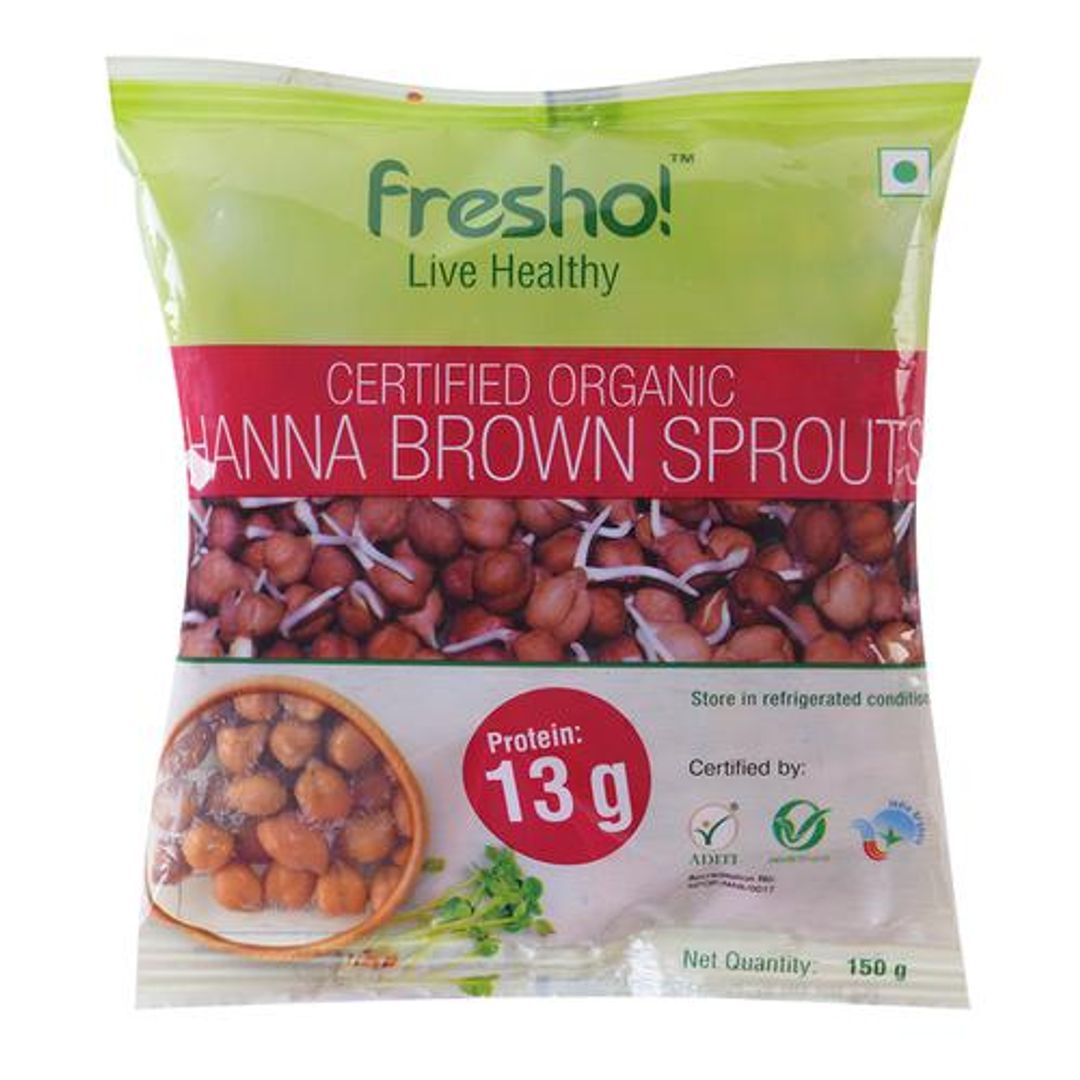 Fresho Organic Sprouts Channa Brown, 150 g 