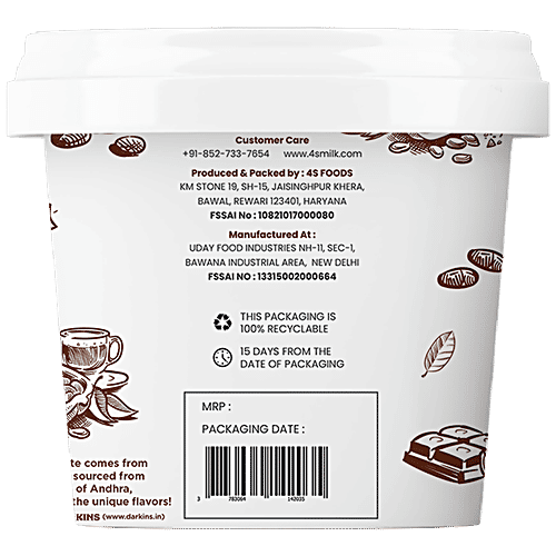 4S Foods Indus Creamery Eluru Cacao Chocolate Hand Crafted Ice Cream, 125 ml  