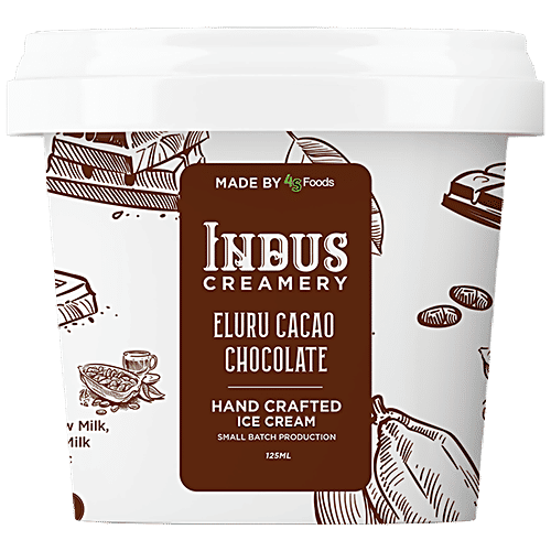 4S Foods Indus Creamery Eluru Cacao Chocolate Hand Crafted Ice Cream, 125 ml  