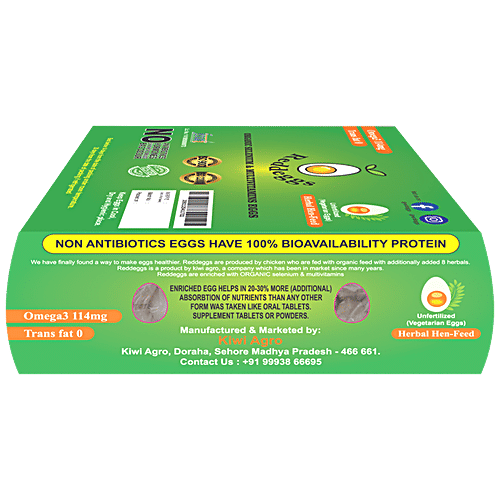 Reddeggs Organic Selenium Eggs - No Antibiotics/Hormones/Synthetic Drugs, 30 pcs  