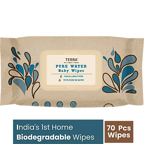 Buy Terra Pure Water Baby Wipes Soft, NonToxic, Biodegradable, For