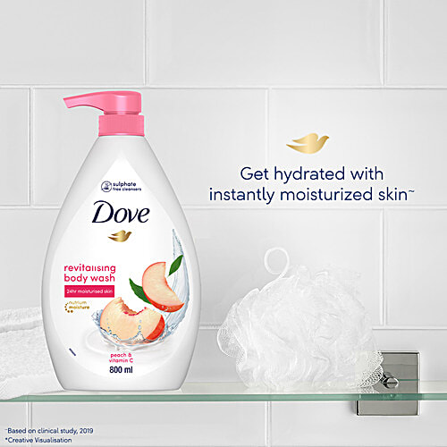 Buy Dove Revitalising Body Wash With Peach & Vitamin C, Sulphate Free Cleaners Online at Best
