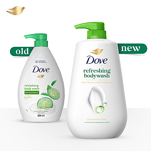 Dove Refreshing Bodywash With Tripe Hydration Serum, 825 ml  