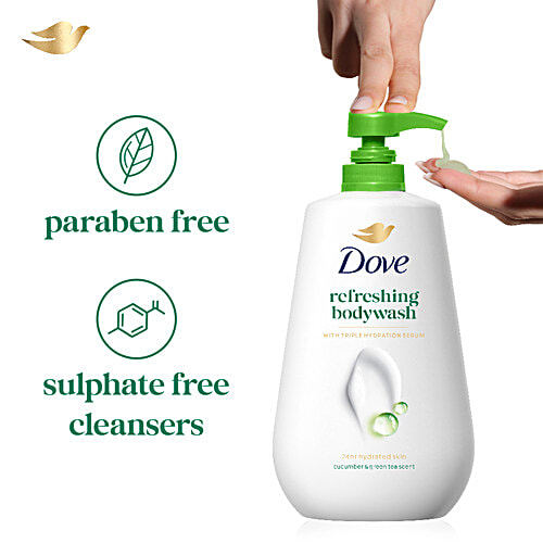Dove Refreshing Bodywash With Tripe Hydration Serum, 825 ml  