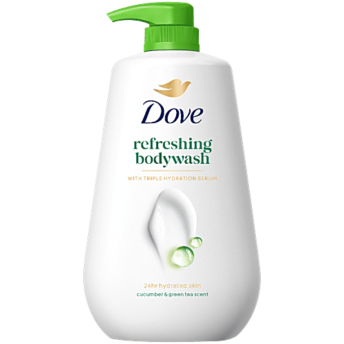 Dove Refreshing Bodywash With Tripe Hydration Serum, 825 ml  