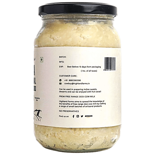 Highland Farms Khoya Traditional - Made From A2 Cow Milk, 500 g  