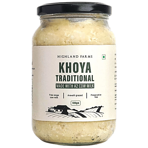 Highland Farms Khoya Traditional - Made From A2 Cow Milk, 500 g  