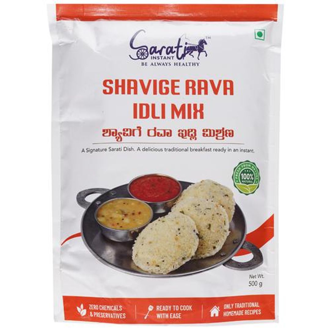Sarati Instant Shavige Rava Idli Mix, 500 g 