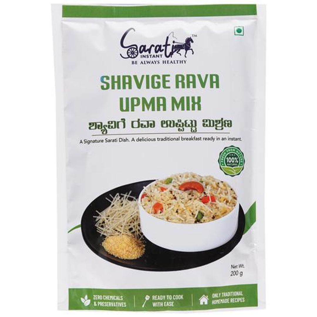 Sarati Instant Shavige Rava Upma Mix - Traditional Breakfast, 200 g 