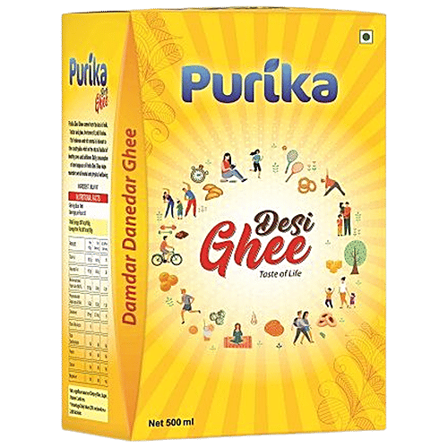 Purika  Desi Ghee - Rich Flavour & Aroma, 500 ml No 