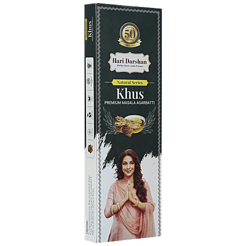 Hari Darshan Premium Masala Incense Sticks/Agarbatti - Khus, Natural Series, 60 g