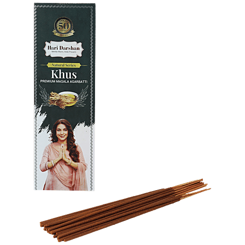 Hari Darshan Premium Masala Incense Sticks/Agarbatti - Khus, Natural Series, 60 g