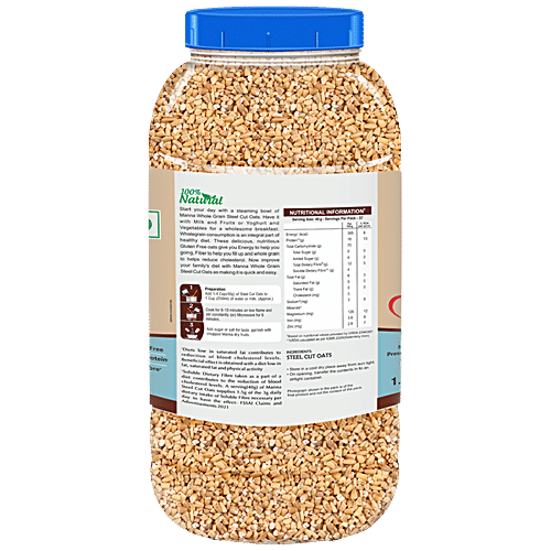 Manna Steel Cut Oats - High In Protein & Fibre, Gluten Free, 1.5 kg  
