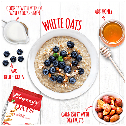 Bagrry's White Oats - High In Protein & Fibre Re, 200 g Pouch 