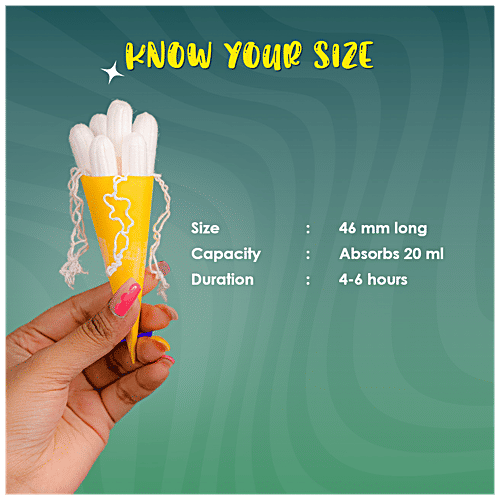 Buy Lemme Be Heavy Flow Tampons 100 Cotton Certified, Biodegradable