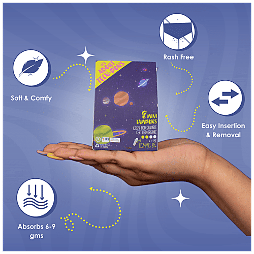 Buy Lemme Be Light Flow Mini Tampons 100 Cotton Certified