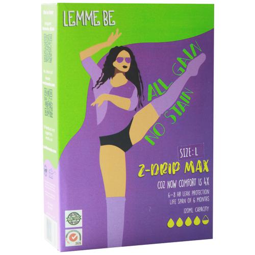 Buy Lemme Be Period Panties - For Women, Large, Black, Reusable