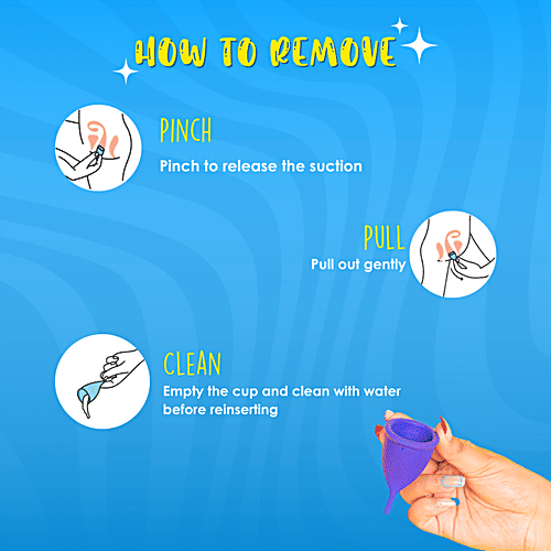 Buy Lemme Be Z Cup Reusable Menstrual Cup Medium, Purple, Soft & Rash