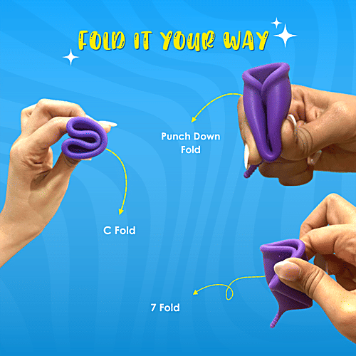 Buy Lemme Be Z Cup Reusable Menstrual Cup Medium, Purple, Soft & Rash