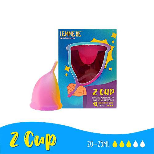 Buy Lemme Be Z Cup Reusable Menstrual Cup Small Size, Rainbow, Ultra