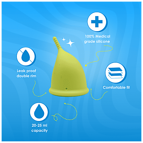 Buy Lemme Be Z Cup Reusable Menstrual Cup Small Size, Lemon Yellow